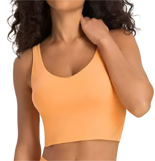 Vitality - Crop Top Bra - Electric Peach