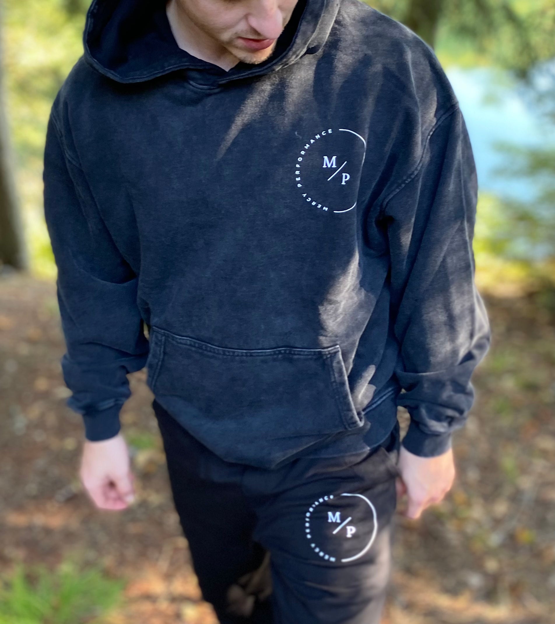 Distressed Gym Rat Sweater Hoodie- Unisex Black