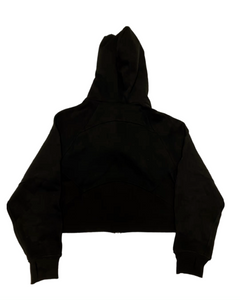 Performance Moderate Crop Hoodie - Black