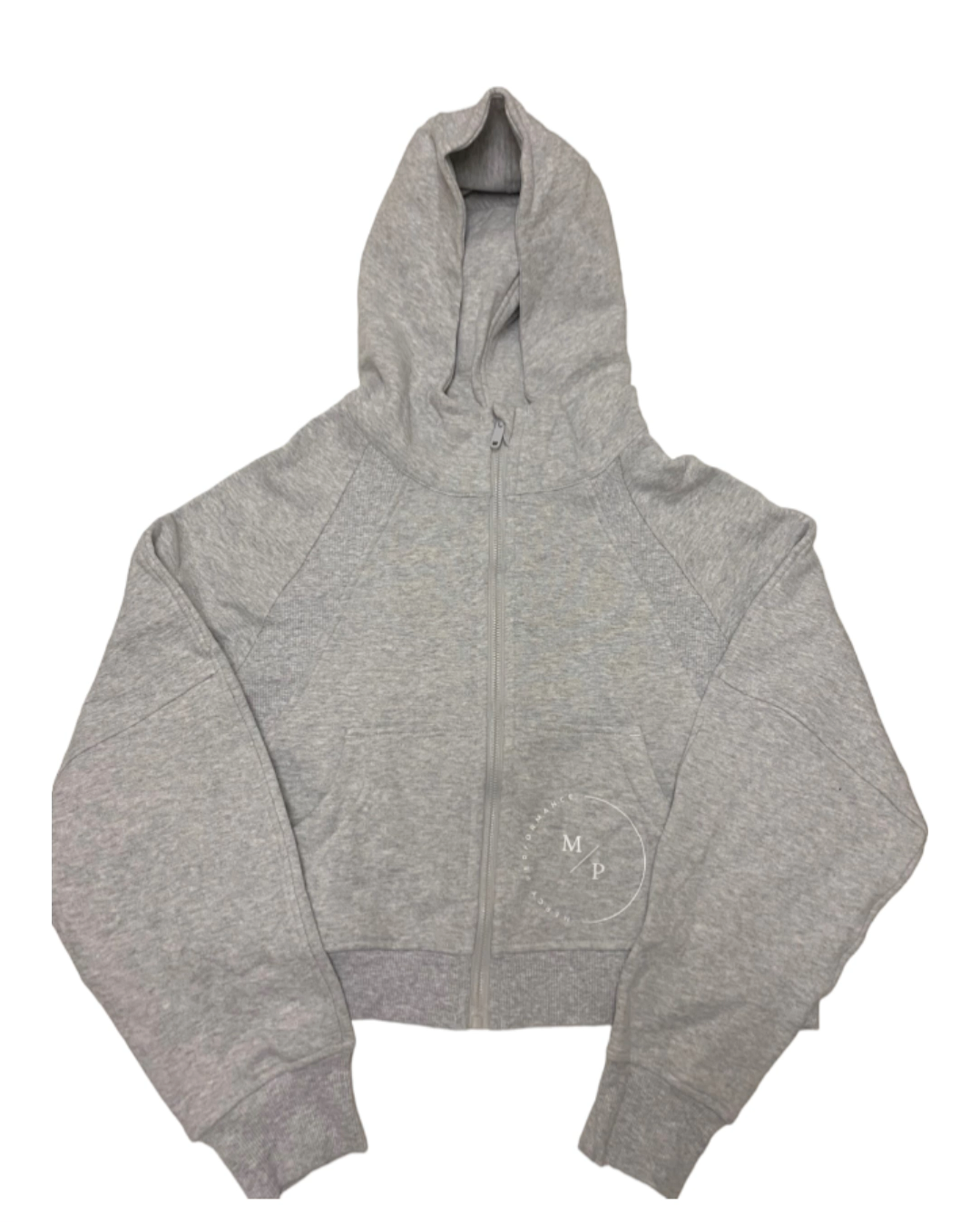 Performance Moderate Crop Hoodie - Grey Blend