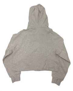 Performance Moderate Crop Hoodie - Grey Blend